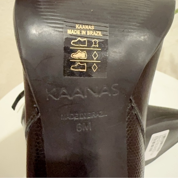 Kaanas Mizar Square Tip Slim High Heel Booties in Black NWOT Size 6M - Picture 10 of 12